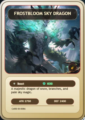 Monster card created in Studio