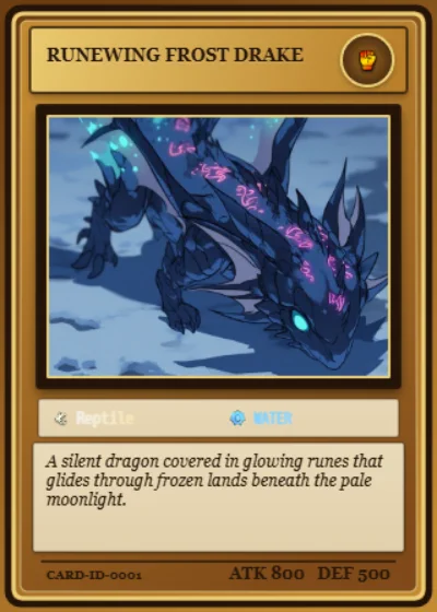 Runewing Frost Drake using a custom Monster layout