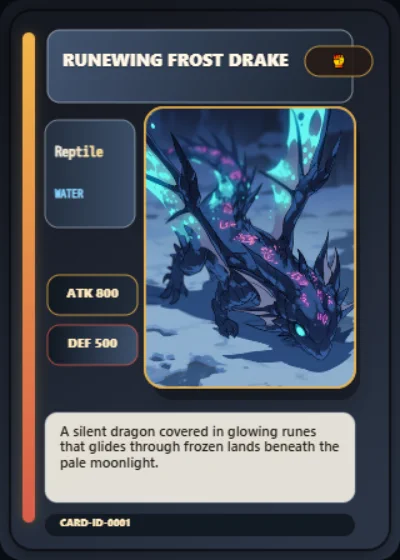 Runewing Frost Drake using another custom Monster layout