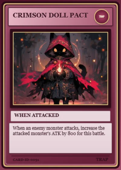 Crimson Doll Pact using a custom Trap layout